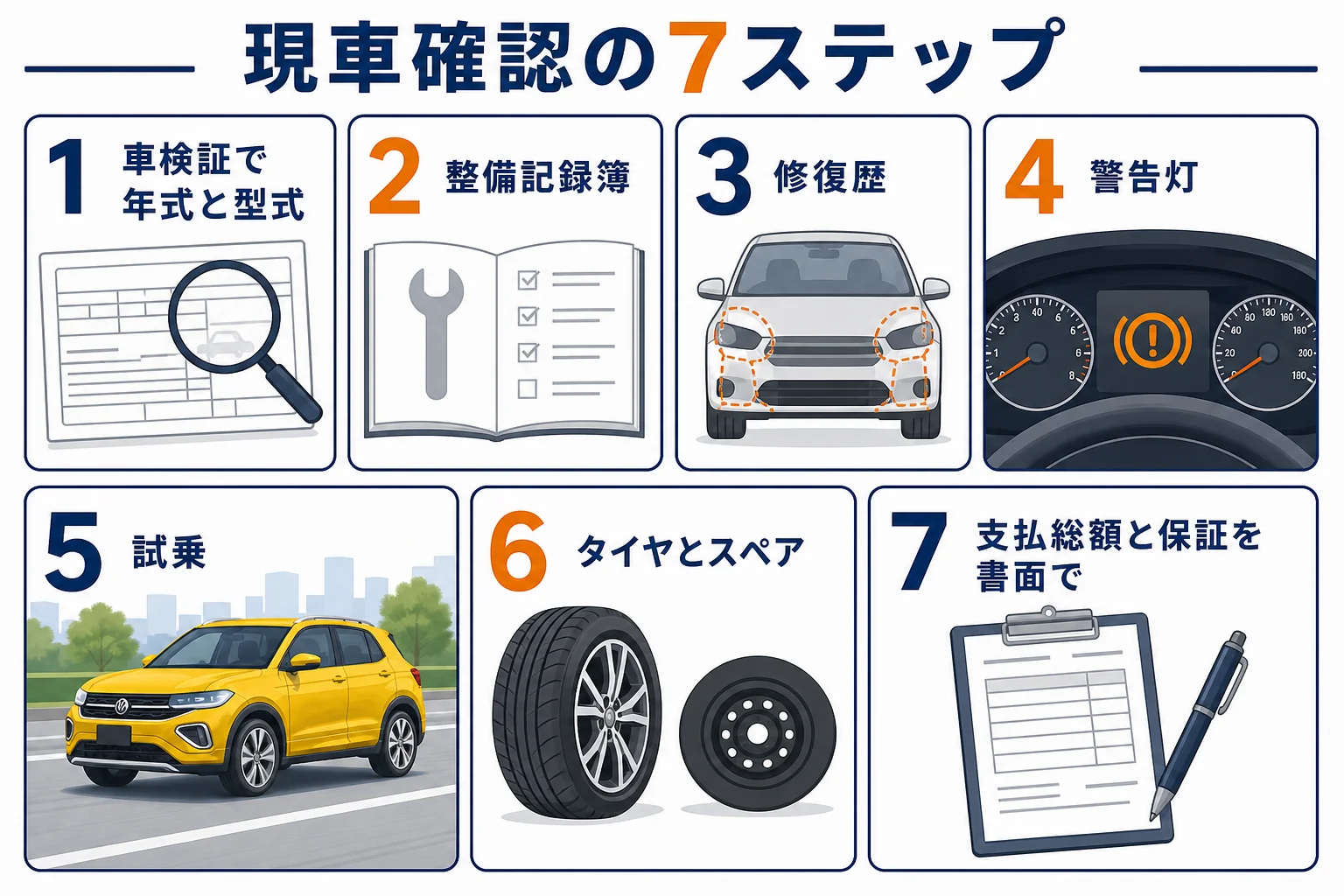 T-Crossの中古を買う前の現車確認の手順