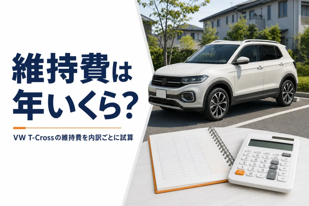 VW T-Crossの年間維持費を考えるイメージ