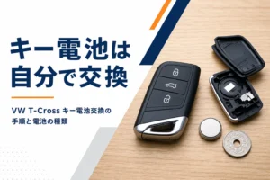 VW T-Crossのスマートキーの電池を交換するイメージ