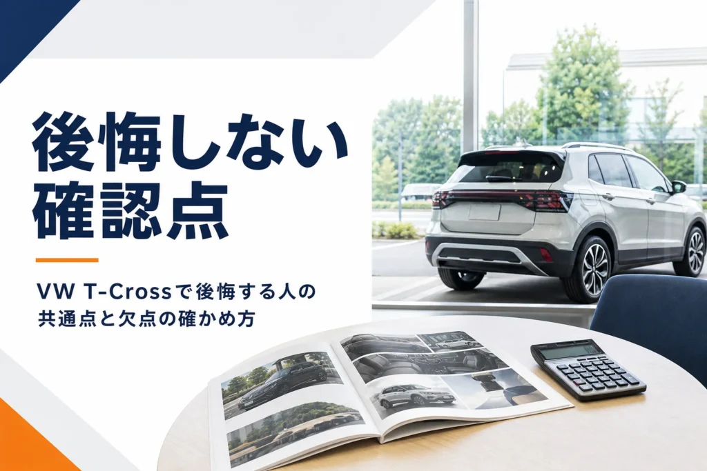 VW T-Crossを買う前に後悔しないよう確認するイメージ