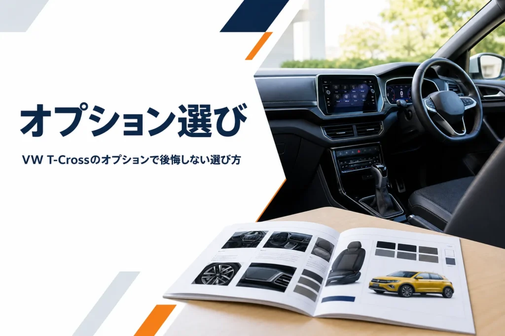 VW T-Crossのオプションをカタログで選ぶイメージ